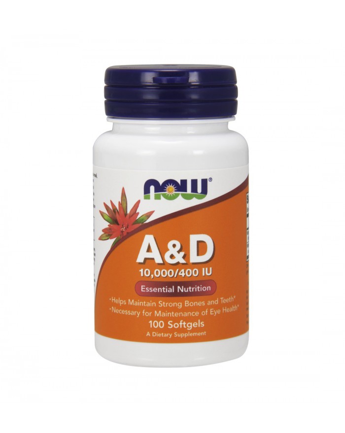 Vitaminas A 10000 UI E D 400 UI 100 Capsulas Now