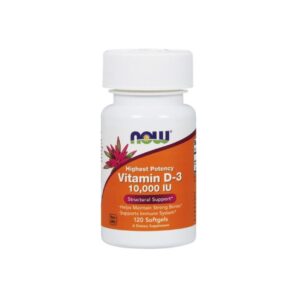 Vitamina D3 10000 IU 120 Capsulas Now